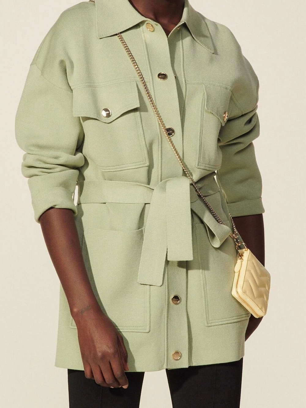 SANDRO Belted Oversized Coatigan size 1